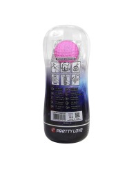 PRETTY LOVE MASTURBADOR CUP 360º TEXTURIZADO TRANSPARENTE